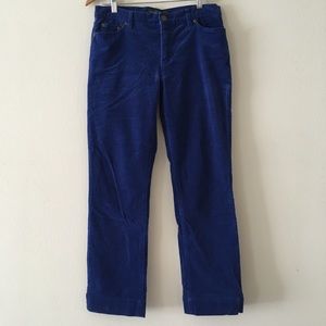 Lauren Ralph Lauren Blue Corduroy Trousers